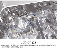 Lustre Moderne en Cristal Led Décoratif Monté en Surface Led Plafonnier de Maison