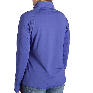 Vente en gros personnalisée couleur unie quart de fermeture éclair respirant Performance Golf pull Sports Fitness 1/4 quart de fermeture éclair pour les femmes - Product Image 4