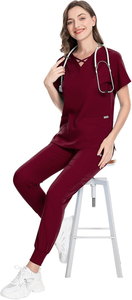 Conjuntos médicos de moda al por mayor, uniformes de enfermería para mujer, uniformes médicos de hospital con estilo, uniformes de algodón y poliéster - Product Image 2