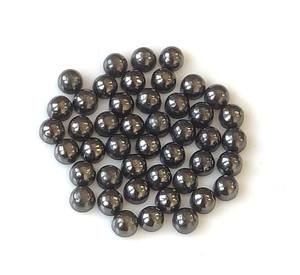 Cabochon rond à dos plat en hématite naturelle 3mm Qualité AAA-Hématite lâche à dos rond et plat - Product Image 2