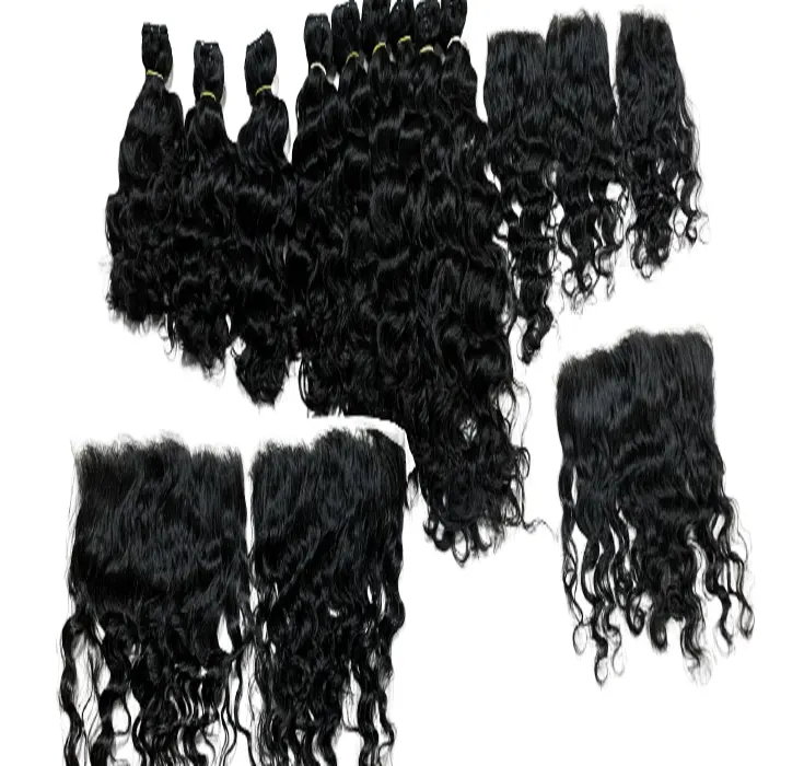 Ocean water wave crochet hair single drawn human hair extensions Single donor Vietnamese raw hair