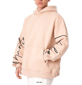 Sweat-shirt à capuche en coton avec logo personnalisé pour hommes, couleur géométrique personnalisable pour le service d'hiver OEM - Product Image 2