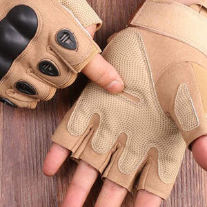 Gants tactiques demi-doigts pour hommes avec fonction anti-coupure Compatibilité avec écran tactile Taille XL pour les sports de plein air Camping Tir - Product Image 5