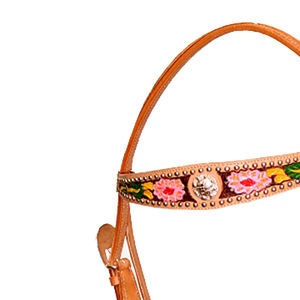 Cabezal de cuero occidental ajustable de primera calidad, brida de caballo duradera para entrenamiento y espectáculos de equitación - Product Image 3