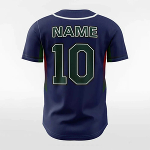Camiseta de béisbol verde personalizada para hombre, manga corta, con estampado del nombre del equipo, ropa deportiva de poliéster transpirable, ajuste regular, para todas las estaciones - Product Image 4