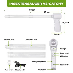 Lámpara LED Aspiradora de Insectos Recargable por USB, Ecológica y SIN DAÑOS, para Eliminar Mosquitos, Moscas, Abejas, Hormigas y Cucarachas (Uso Interior/Exterior) - Product Image 2