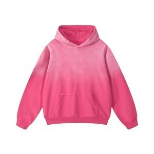 Venta al por mayor Premium 420G de alta calidad lavado Retro ropa de hombre Sudadera con capucha holgada sudaderas con capucha de color sólido - Product Image 5