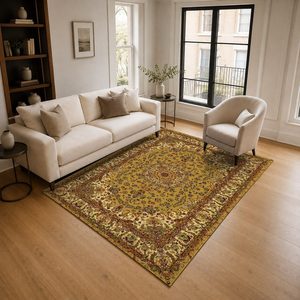 Tapis RUGS DEPOT LXDP-0381, vente en gros, rouge bordeaux, vintage, oriental, imprimé numériquement, lavable en machine, chenille, tapis de salon, antidérapant - Product Image 2