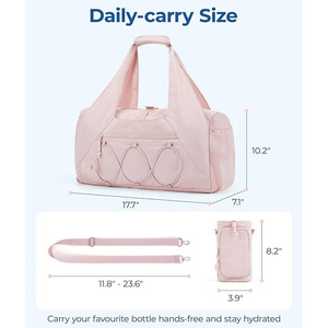 Women Yoga Gym Duffel Lightweight OEM Travel Tote <strong>Weekend</strong> Bag with Wet Pocket for Workout Yoga Overnight Trips - Product Image 3