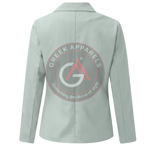 Femmes 2023 printemps Nouvelle mode style long Blazer Coat Manches longues Poches avant Fabrication de vêtements d'extérieur pour femmes au Pakistan - Product Image 2