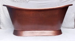 Bañera de cobre con tapa enrollable antigua, diseño martillado a mano, colección de baño de cobre, uso de baño para adultos, suministrado directamente - Product Image 2