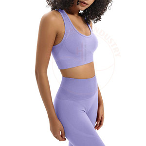 Conjunto de Yoga para Mujer de Alta Calidad sin Costuras con Estampado, Transpirable, Cintura Elástica, Spandex/Poliéster - Product Image 4