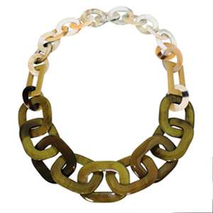 Collar de moda bohemio moderno hecho a mano gran cuerno de Búfalo en forma de trapecio nuevo aspecto collar largo conjunto de regalo Personal - Product Image 3