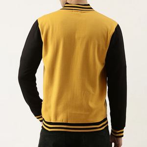 Chaqueta varisty con logotipo personalizado de calidad para hombre y chaqueta con cuello levantado de primavera con patrón de letras para hombre - Product Image 3