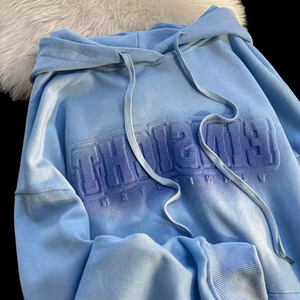 Sudadera con Capucha Personalizada con Logotipo, Estilo Urbano Invernal, Holgada, de Algodón y Poliéster, con Relieve, Unisex, de Alta Calidad y Peso Pesado - Product Image 5