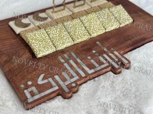 Bandeja de chocolate de madera de nácar elegante hecha a mano con tapa de vidrio de diseño de lujo para platos decorativos de hotel - Product Image 4