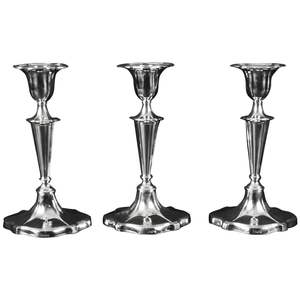 Romantic <b>Dinner</b> Home Decoration Set 3 Aluminium Eco-Friendly Handmade Pillar <b>Candle</b> Holders for Christmas and Weddings - Product Image 1