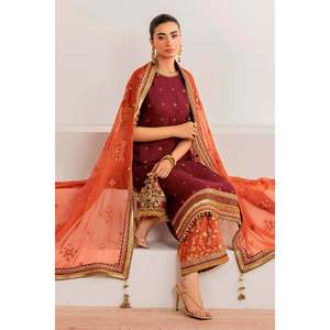 Conjunto de Traje de Chifón Bordado para Mujer SF-698 - Product Image 5