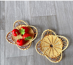 <b>Woven</b> <b>Storage</b> <b>Basket</b> Handmade Rattan Dim Sum Melon Seeds and Fruit <b>Basket</b> - Product Image 3