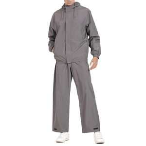 Survêtements en nylon pour hommes sur mesure en gros, ensembles de sport respirants avec fonction coupe-vent, pantalons de jogging contrastés - Product Image 1