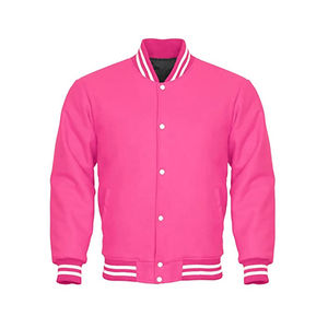 Veste universitaire professionnelle la plus vendue en cuir léger de haute qualité, vêtements d'hiver, meilleure conception, fabricant direct, couleur rose - Product Image 1