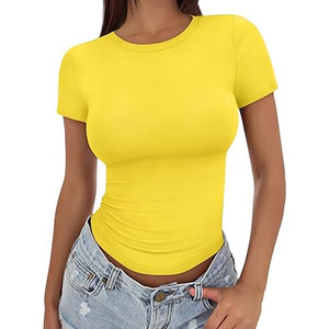 Camisetas básicas para mujer, camisetas de verano 2025, camisetas de manga corta, Top - Product Image 4