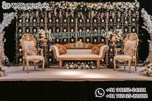 เทียนโลหะสีทองทันสมัยตกแต่งผนังออกแบบเทียนแต่งงานผนังเทียนประกายสำหรับตกแต่งห้องโถงแต่งงาน - Product Image 4