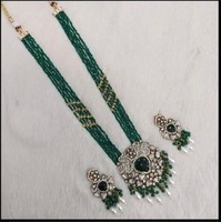 Ensemble de bijoux de mariée en cuivre classique collier et boucle d'oreille en alliage de Style Vintage de luxe personnalisé pour les fêtes de mariage célébrations spéciales