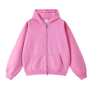 Venta al por mayor de los hombres desgastado Vintage Stone Acid Wash Zip Hoodie serigrafía recortada con capucha personalizable estilo Vintage OEM - Product Image 3