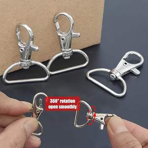 Fermoirs à griffe de homard en métal 360 °   Crochets à déclenchement pivotants avec anneau en D, vente en gros de fermoirs pivotants pour sacs, porte-clés et laisses pour animaux de compagnie - Product Image 2