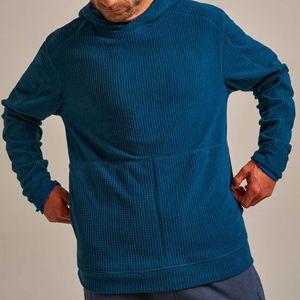 Pull-over à capuche pour hommes en pur coton gaufré pour l'hiver - Product Image 1