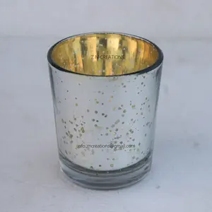 Versilbertes Spiegel kerzen glas für die Kerzen herstellung Leerer Glasbehälter mit Deckel 8oz 10oz 12oz 14oz 16oz Amber Custom Glass Jar