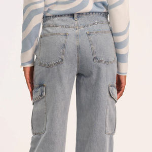 Combinaison en toile pour femme à taille personnalisée, déchirée, nouvelle mode, streetwear noir, logo, leggings plats d'automne - Product Image 5