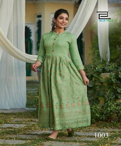 เสื้อผ้าสไตล์ kurti แบบยาวที่สวยงามน่าสนใจเสื้อผ้าตามชาติพันธุ์ราคาต่ำสุดในตลาด - Product Image 3