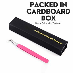 Pinces à cils en acier inoxydable, couleur personnalisée, pointe incurvée en fibre, pinces à extensions de beauté - Product Image 4