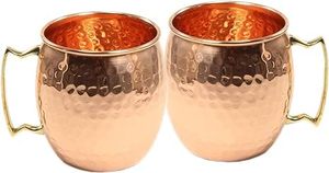 <b>Copper</b> Moscow Mule Beer Mugs Hand Hammered <b>Cups</b> Capacity 16 Ounce Pack of 4 Best for Parties Capacity Approx 500 Ml - Product Image 6