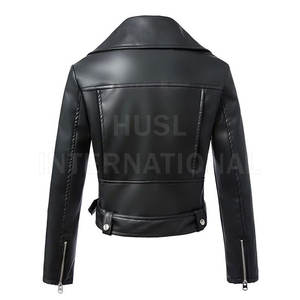 Chaqueta de cuero de piel de oveja auténtica para mujer, chaqueta de cuero de moda suave y fina de alta calidad para mujer - Product Image 2