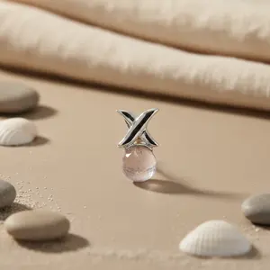 Women's Trendy Silver X Stud <b>Earrings</b> with Faceted Diamond Pearl Gold Plated <b>Moon</b> Heart Shape Religious Cute Styles for Parties - Product Image 2