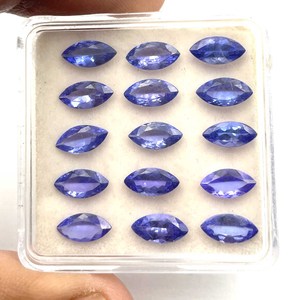 Pierres précieuses en Tanzanite naturelle certifiée IGI, taille marquise, haute qualité, 3-7 mm, bleu, 5 carats, pierres brutes pour la fabrication de bijoux - Product Image 5