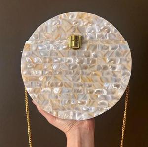 Eco-Friendly <b>Pearl</b> Inlay <b>Clutch</b> <b>Bag</b> Handcrafted Natural Shape Modern Style Custom Size Wedding Holiday Luxury Gifting CRAFT - Product Image 2