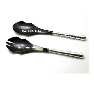 New Horn Salad <b>Serving</b> <b>Spoons</b> with Natural Horn Latest Design Banquet Party Table Decoration Flatware Sets Cooking - Product Image 6