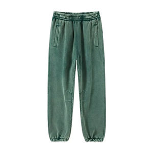 Pantalones Deportivos Unisex de Felpa de Algodón Grueso con Bolsillos con Cremallera y Lavado Ácido Vintage con Logotipo Personalizado de Alta Calidad 2026 para Hombre - Product Image 4