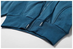 Service OEM de haute qualité décontracté cordon de serrage à manches longues survêtements pour femmes respirant pleine fermeture éclair à capuche Logo personnalisé hiver court - Product Image 4