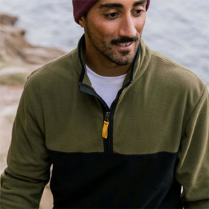 Veste polaire double face épaisse 100% coton pour hommes personnalisable OEM veste à capuche une pièce avec fermeture éclair support ample pour l'hiver - Product Image 4