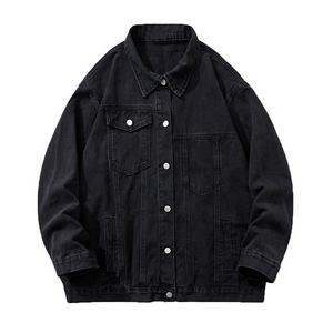 Veste en jean vintage OEM personnalisée manteaux délavés décontractés Streetwear vestes pour hommes col montant respirant vestes en jean - Product Image 2