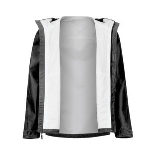 Veste de pluie coupe-vent streetwear à design de logo personnalisé pour hommes Vestes de pluie tissées pour sports d'extérieur pour hommes - Product Image 6