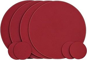 Meilleur cadeau personnalisé sous-verres en cuir PU personnalisés avec logo Logo personnalisé Laser PU cuir tasse sous-verre Design de luxe - Product Image 6