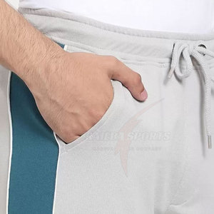 Pantalon de survêtement décontracté pour homme, design professionnel, panneau latéral, confortable, respirant, en coton, logo personnalisable, fermeture élastique, nouveauté - Product Image 6