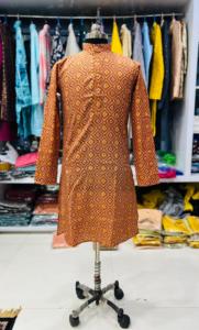 Pijama de Kurta tradicional y pesado para hombre, ropa informal de fiesta de boda, diseño impreso de algodón, mejor calidad, precio bajo, proveedor indio - Product Image 5