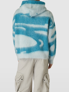 Hot Selling Mohair Hoodie Oversized Drop Shoulder Mohair Hoodie <b>Knitted</b> Jacket Coat <b>Men</b> <b>Cardigan</b> Mohair Sweater Hoodie - Product Image 2